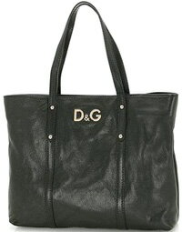 D&G ディー＆ジー　トートバックロゴプレート　ブラック　ビス打ちDB1340 E1613 80999ドルガバ　ドルチェ＆ガッバーナDOLCE&GABBANAメンズ　レディース　ユニセックスCAPRALUCIDA