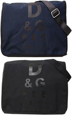 D&G ディー＆ジーナイロン　ショルダーバッグロゴ印刷　ポーチ付　ナイロン×バッファロー革DM0248-E4860　ブラック80999　ネイビー×ダークブラウン89428ドルガバ　ドルチェ＆ガッバーナDOLCE&GABBANABAG バック かばん 鞄