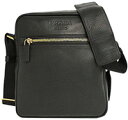 PRADA プラダレザー　ショルダーバッグロゴ型押し　ディアスキン（鹿革）ブラック　金具：ゴールドVA0643 CERVO NERO Gななめ掛けかばん カバン バック 鞄