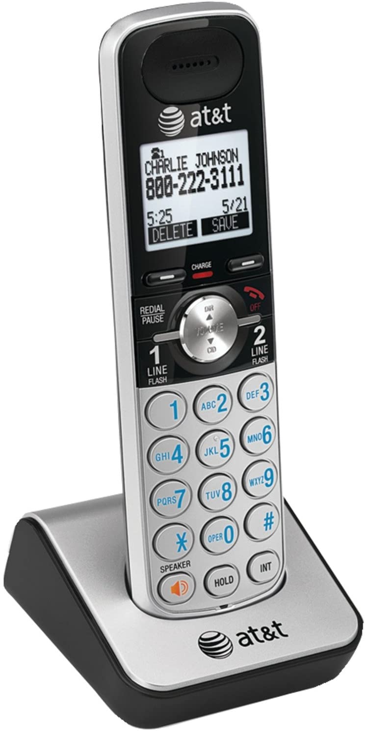 AT&T コードレス電話機用子機シルバー×ブラック 増設可能<strong>2回線電話</strong>機用 増設用子機 シルバー×ブラックDECT 6.0 FOR 2Line Cordless Handsets