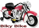 子供用電動乗用アメリカンバイクお孫さんへのプレゼントに人気!クラシッククルーザーバイク レッド×ホワイト足元のペダルを踏むだけの簡単駆動乗用玩具前進時にはヘッドライトが点灯おもちゃ 補助輪付きエンジン音がリアル感をかもしだす!