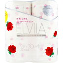 トイレットペーパー おしゃれ 四国特紙 フラワーフレグランス エルビラ バラの香り ダブル 30m×4ロール