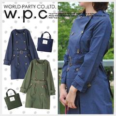 送料無料♪ポイント10倍☆【WORLDPARTY】【ワールドパーティ】【レインコートレインウェア合羽】COLLARLESS TRENCH COAT　カラーレストレンチコート　R-1019