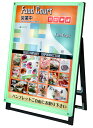 ブラックロティライトスタンド看板 A1ロウ片面 グリーン BRLSK-A1LKG 【送料無料】A型看板 屋外対応LED 看板 電飾看板 内照式 立て看板 置き看板 店舗看板 立て看板