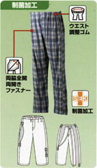 グンゼ　介護パジャマ　前マジックテープ生地日本製グンゼ紳士パジャマズボンSB2996　介護用パジャマ