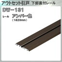 下部直付レール 【アトム】 ATOM DW131AN 1800mm アウトセット引戸用 アンバー 【日時指定・代引不可】レール長さ:1800mm