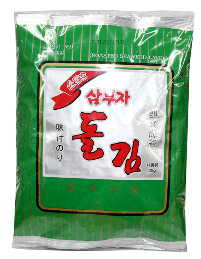 サンブジャのり（全形）　20g（6枚）●うわさのサンブジャのり！●韓国伝統の味