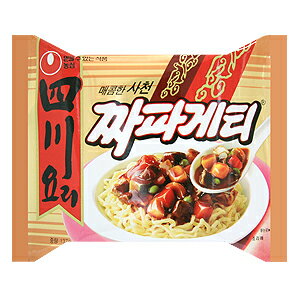 【韓国食品・ラーメン】農心　四川料理チャパゲティ　137g　1BOX（32個入)