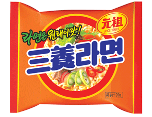 【韓国食品・ラーメン】三養　サンヤン(三養)ラーメン120g　1BOX（40個入)一個当たり72円、お得な箱買い!