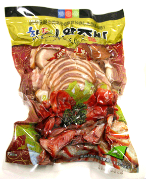 【韓国食品・豚足】　ハントシ王豚足スライス750g　〔クール便〕スライスでもっと手軽に食べられる韓国式豚足