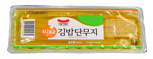 【韓国食品・のリ巻き】 のり巻き用タクアン　400g