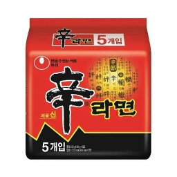 「農心」辛ラーメン　★★【5個SET】■韓国食品■輸入食品■輸入食材■韓国食材■韓国料理■韓国お土産■韓国ラーメン■非常食■防災用■防災グッズ■乾麺■<strong>インスタントラーメン</strong>■辛いラーメン■ラーメン■激安■セール【YDKG-s】02P08Feb15★