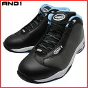 AND1 バスケットシューズ TAI CHI MID タイチ ミッド 1055MVB ガンメタル×ブラック×ブルー アンドワン バッシュ ダンス