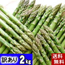 (送料無料)訳ありグリーンアスパラ 2kg前後 お徳用のわけあり品、サイズが不ぞろいのあすぱら。早朝採れたてアスパラガスが食べられるのは春だけ。アスパラベーコンなど料理多彩。【RCP】