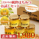 【送料無料】蜂蜜(はちみつ)ハニーお試しセット国産、外国産の純粋はちみつ28種類から5つ選べる!お得なはちみつ5点セット 蜂蜜専門店 かの蜂