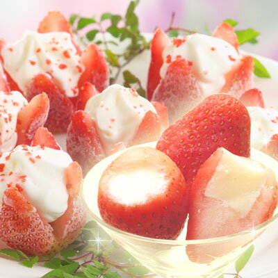 お花のようないちごアイス＆苺アイス送料無料キャンペーン中鹿野屋人気ナンバー1、ナンバー2のアイスを詰合せた贅沢アソート