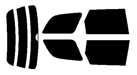 簡単ハードコートフィルム　リヤセット　カルディナ ST215W・ST215G・AT211G・CT216G カット済みカーフィルム　 UVカット　車 窓 日よけ カットフィルム 車検対応　送料無料　38ミクロン　槌屋ヤック