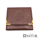 15150 Cartier【カルティエ】コインケース 小銭入れ レディース メンズ ブラウン系 ゴールド【中古】 USED-B【かんてい局名古屋西店】