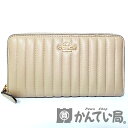 COACH コーチ 2855 レザー キルティング アコーディオン ジップ ウォレット レディース 長財布 トープ未使用展示品 used SA