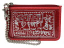 COACH コインケース 43234 レザー レッド ポピー レディース ウォレット レディース シンプル ギフト プレゼント包装可 【中古】