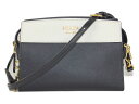 PRADA エスプラナードバッグ 1BH043 ブラック ホワイト レザー レディース ブランド ショルダーバッグ バイカラー ツートン モノクロ【中古】松前R56号店