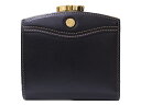 【布袋あり】GOLD PFEIL ゴールドファイル がま口財布 レザー ブラック 折り財布 ウォレット ゴールド金具 レディース メンズ ユニセックス シンプル ギフト プレゼント包装可 【中古】 松前R56号店