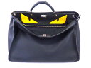 フェンディ セレリア ピーカブー モンスターアイ 7VA388 2wayビジネスバッグ ブラック メンズ バッグバグズ FENDI【程度B】【中古】