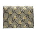 GUCCI グッチ GGスプリーム ビー 蜂 カードケース コンパクトウォレット 財布 コンケース 小銭入れ レディース ブランド 管理RY20002619