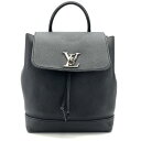LOUIS VUITTON ルイヴィトン M41815 ロックミー バックパック リュックサック グレインカーフレザー ノワール 黒 ブラック 管理RY21000812