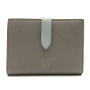 CELINE セリーヌ ミディアムストラップウォレット ペブル/ミネラル コンパクトウォレット グレージュ系 レディース 財布 管理RY21005016