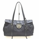 PRADA プラダ BR3273 ワンショルダーバッグ レディース ナイロン レザー 黒 ブラック ハンドバッグ 手提げかばん 管理MM13158