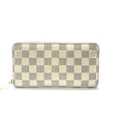LOUIS VUITTON ルイヴィトン N60019 ジッピーウォレット ダミエ アズール ラウンドファスナー 長財布 PVC ホワイト グレー 管理HS18272