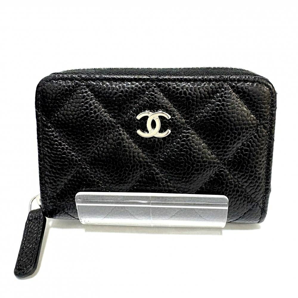 シャネル【CHANEL】AP0216 クラシックジップコインパース 財布 キャビアスキン コインケース ブラック 黒 メンズ レディース ユニセックス 20602