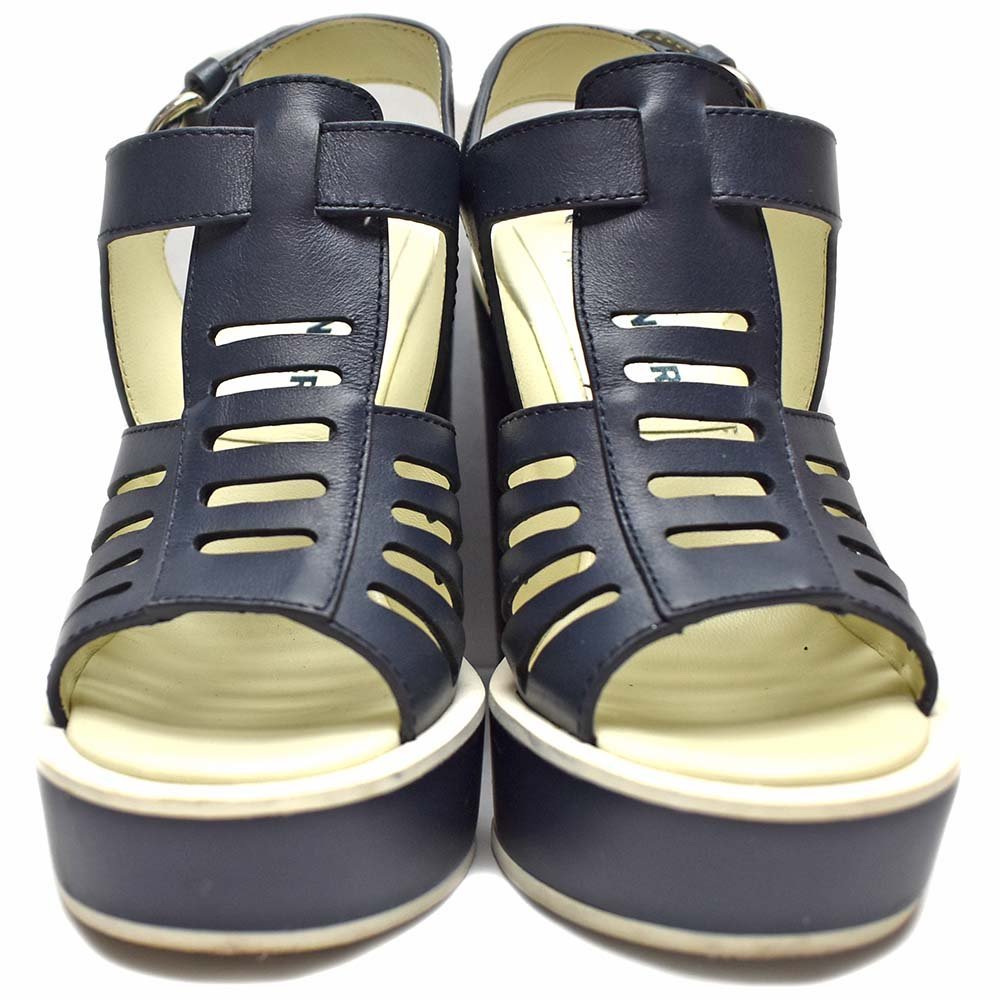 JILL SANDER【<strong>ジルサンダー</strong>】NAVY　ネイビー　厚底<strong>サンダル</strong>　サイズ35【中古】