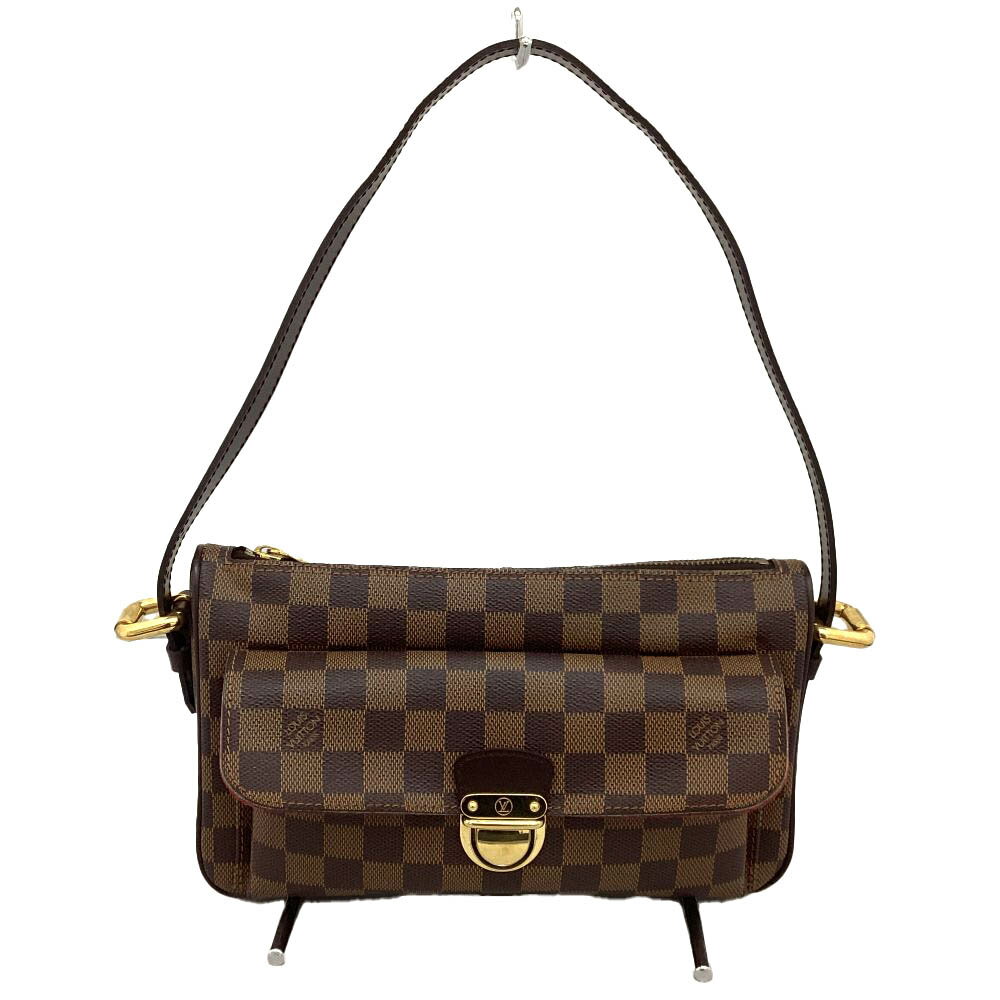 T【LOUIS VUITTON】ラヴェッロGM　N60006　ダミエ　エベヌ　ブラウン　　斜め掛け 　　メンズ　レディース　ショルダーストラップ有　布袋有　中古　美品　お買得【かんてい局宇都宮戸祭店】S25-933t-m