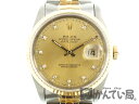 ROLEX【ロレックス】16233G デイトジャスト SSステンレススチール×K18YG18金イエローゴールド メンズ 自動巻 93年頃 A k176426