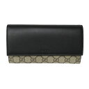 GUCCI【グッチ】410400 コンチネンタルウォレット 二つ折り GGスプリーム キャンバス×レザー ブラック メンズ レディース【中古】USED-7 質屋 かんてい局 小牧店 c22-7312