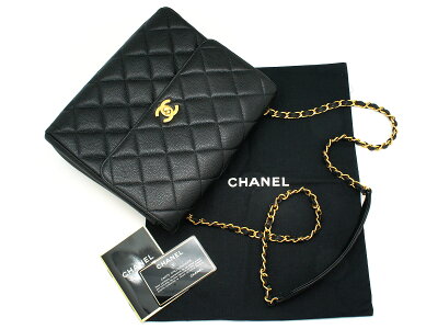 CHANEL【シャネル】マトラッセチェーンショルダーバッグキャビアスキンブラック×ゴールド金具黒ココマーク中古美品USED-An15-1028かんてい局北名古屋店