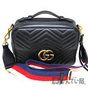 GUCCI 【グッチ】 498100 GGマーモント ショルダーバッグ レザー ブラック系 USED-6【中古】 a3100430928600004 質屋 かんてい局茜部店