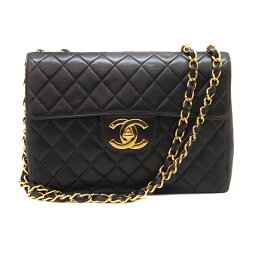 <strong>シャネル</strong> Chanel デカ<strong>マトラッセ30</strong> チェーンショルダーバッグ ラムスキン ブラック 【中古】