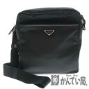 PRADA【プラダ】 2VH002 ショルダーバッグ ナイロン 斜め掛け 肩掛け ブラック 黒 三角プレート メンズ レディース 鞄 かばん 【中古】 USED-6 質屋 かんてい局北名古屋店 n20-408