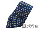 HERMES【エルメス】5272SA ネクタイ ブルー系 アザラシ×ウサギ 約160cm 【中古】USED-8 質屋かんてい局細畑店 h19-3684