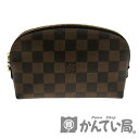 LOUIS VUITTON 【ルイヴィトン】 N47516 化粧ポーチ ポシェット・コスメティック ダミエキャンバス エベヌ USED-8 【中古】質屋 かんてい局小牧店 c3102576928500002
