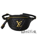 LOUIS VUITTON【ルイ・ヴィトン】M53750 ルイ・ヴィトン ニューウェーブ バムバッグ LV ブラック ゴールド金具 カーフ 革 ボディ ウエスト ベルト バッグ 2019 SS ノワール【中古】未使用品 質屋 かんてい局小牧店 c19-4118/3100314028500080