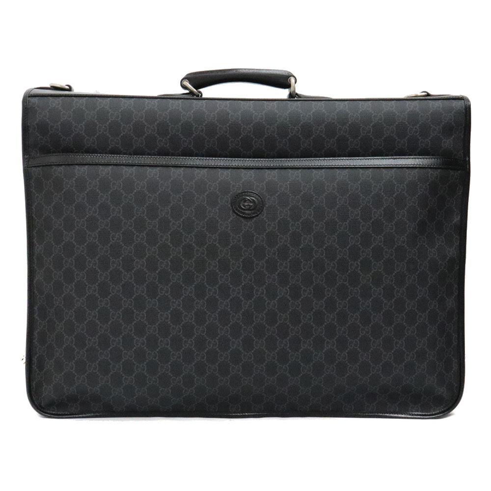 グッチ Gucci 703484 ガーメントケース スーツバッグ ブラック系 メンズ レディース 鞄 レザー PVC【中古】