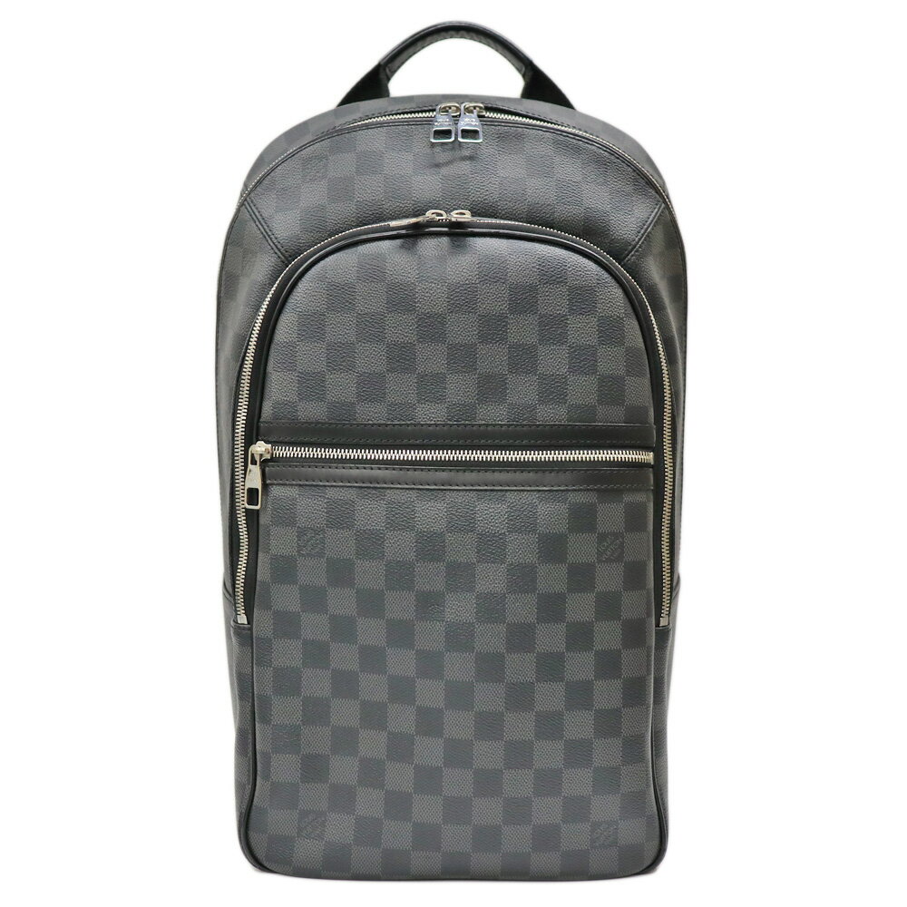 ルイヴィトン Louis vuitton N58024 ミカエル リュック メンズ レザー ブラック【中古】