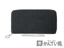 BVLGARI【ブルガリ】31003 ラウンドファスナー財布 ブラック 黒 キャンバス レディース メンズ 長財布 【中古】USED-B 質屋かんてい局小牧店 c17-452