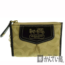 COACH【コーチ】コインケース キャンバス×エナメル ベージュ系×ブラウン系 ブランド ファッション レディース キーリング 小物【中古】USED-B【6】k2002568 質屋 かんてい局春日井店