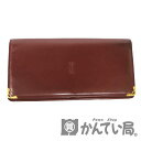 CARTIER 【カルティエ】 二つ折り財布 マストライン 財布 長財布 赤 ボルドー メンズ レディース 【中古】 USED-6 かんてい局小牧店 c20-3358