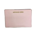 MICHAEL KORS【マイケルコース】二つ折り財布 パスケース付き レザー ピンク ゴールド金具 レディース【中古品/USED-SA】質屋 かんてい局那覇店 n1200294927300068